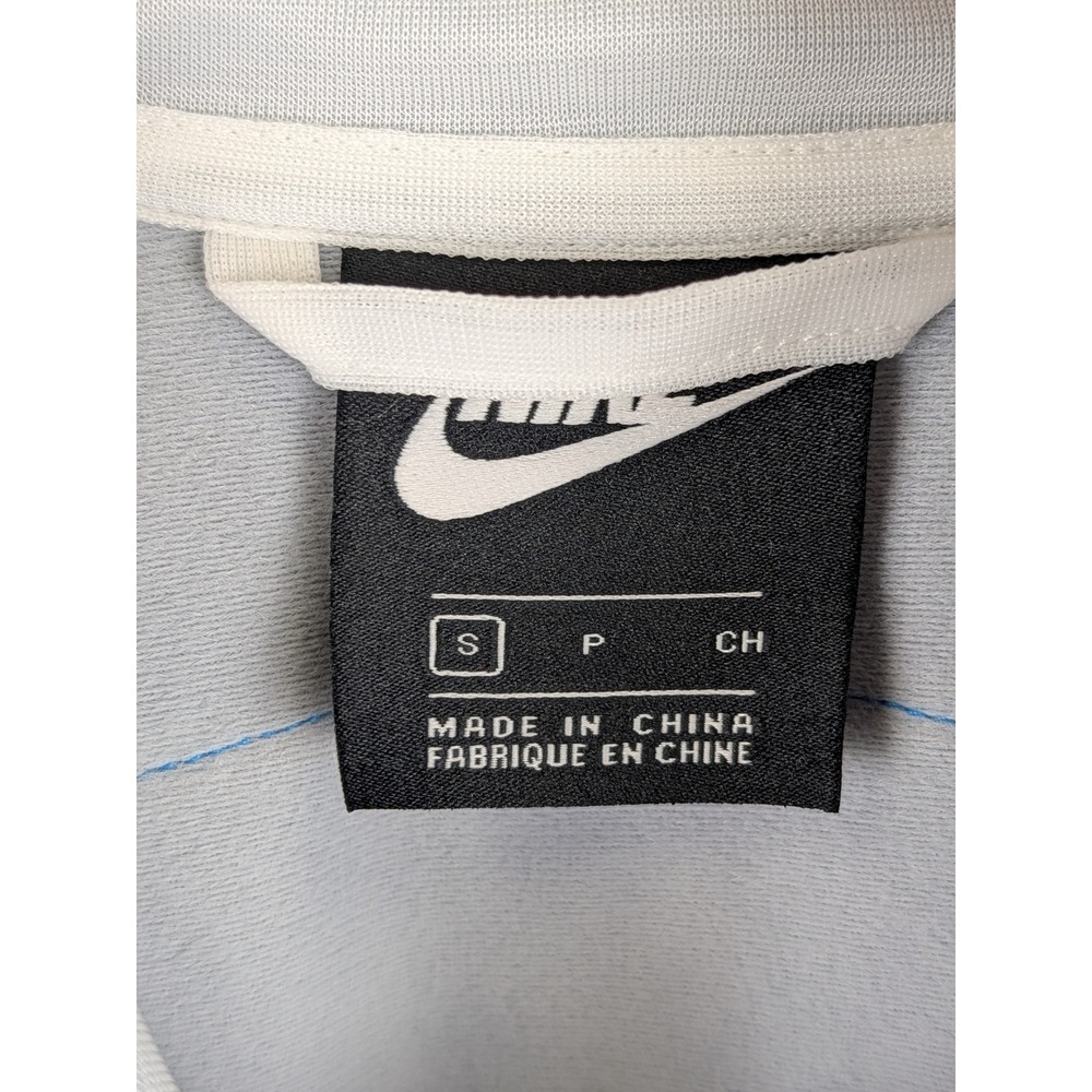 Nike Sportswear Windrunner Cropped Full Zip Hoodie Sail Grey Crimson Women Small - Picture 3 of 4